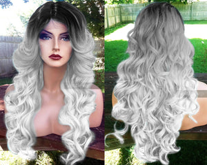 Ombre Silver LACE FRONT Wig