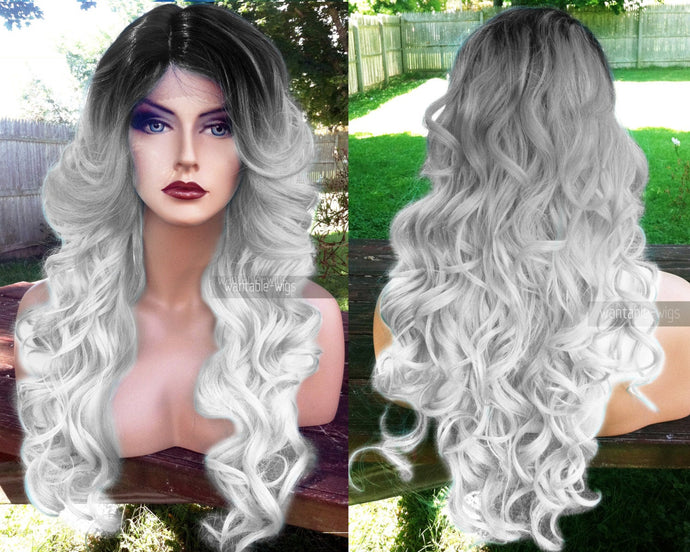 Ombre Silver LACE FRONT Wig