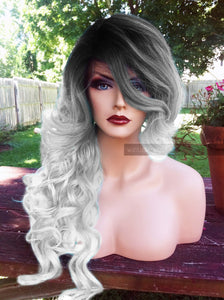 Ombre Silver LACE FRONT Wig