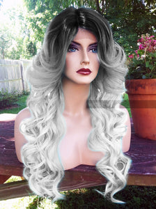 Ombre Silver LACE FRONT Wig