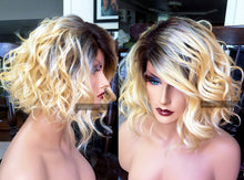 Load image into Gallery viewer, Blonde Human Hair Blend Lace Front