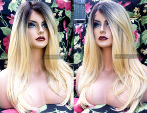 Blonde Wig Human Hair MIX