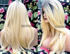 Blonde Wig Human Hair MIX