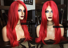 Load image into Gallery viewer, Red Wig HUMAN HAIR Blend