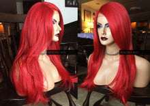 Load image into Gallery viewer, Red Wig HUMAN HAIR Blend