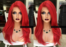 Load image into Gallery viewer, Red Wig HUMAN HAIR Blend