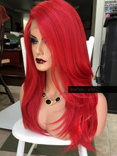 Load image into Gallery viewer, Red Wig HUMAN HAIR Blend