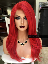 Load image into Gallery viewer, Red Wig HUMAN HAIR Blend