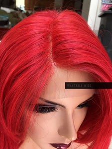 Red Wig HUMAN HAIR Blend