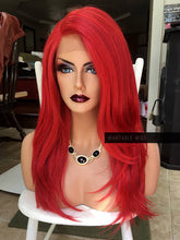 Load image into Gallery viewer, Red Wig HUMAN HAIR Blend