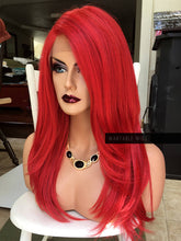 Load image into Gallery viewer, Red Wig HUMAN HAIR Blend