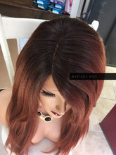 Load image into Gallery viewer, Auburn Lace Front Wig HUMAN HAIR Blend