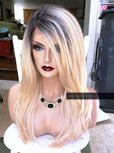 Load image into Gallery viewer, Blonde Wig Human Hair BLEND Lace Front Wig