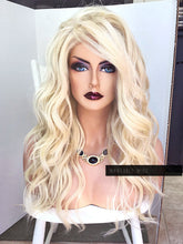 Load image into Gallery viewer, Blonde Wig HUMAN HAIR Blend