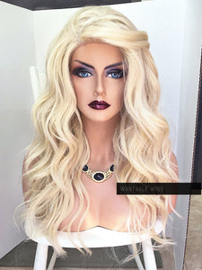 Blonde Wig HUMAN HAIR Blend