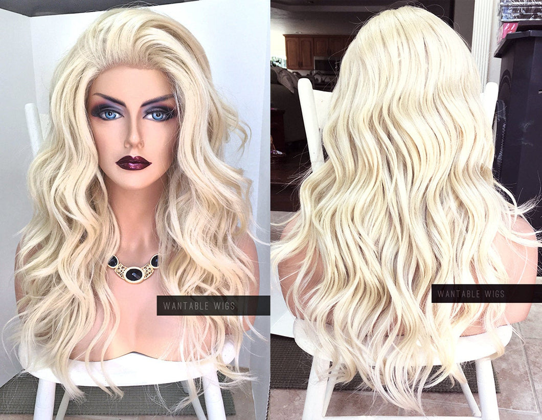 Blonde Wig HUMAN HAIR Blend