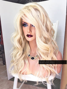 Blonde Wig HUMAN HAIR Blend