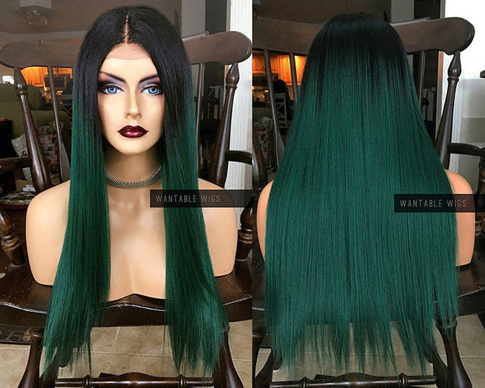 Green Lace Front Wig