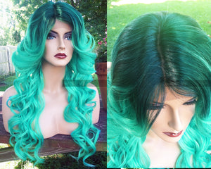 Teal Lace Wig