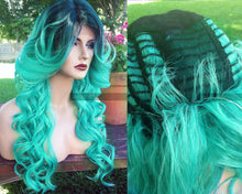 Load image into Gallery viewer, Teal Lace Wig