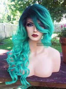 Teal Lace Wig