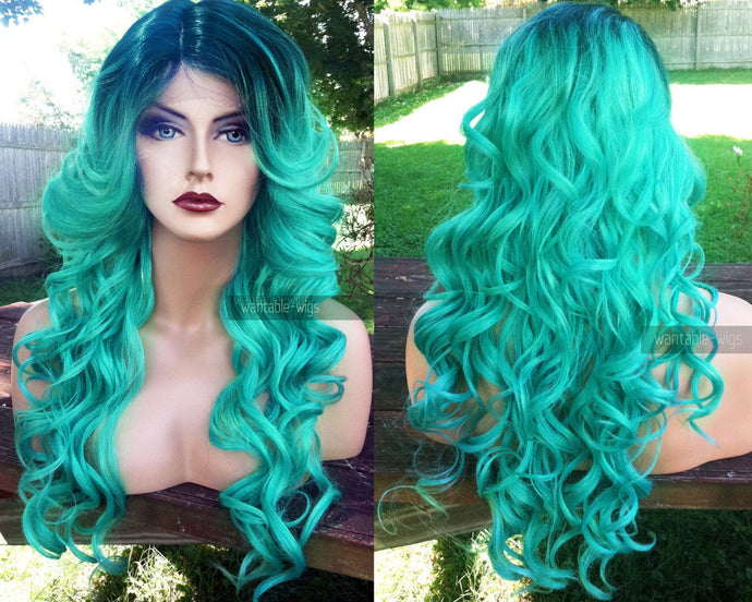 Teal Lace Wig