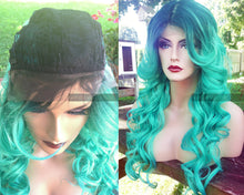 Load image into Gallery viewer, Teal Lace Wig