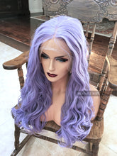 Load image into Gallery viewer, Pastel Purple Wig LACE FRONT Long &amp; Curly Lavender Cosplay Wig