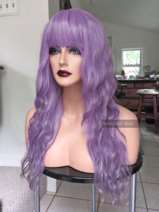 Lavender Wig with Bangs