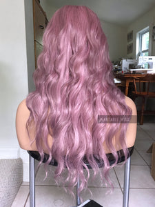 Pink Wig with Bangs