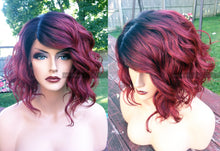 Load image into Gallery viewer, Red Bob Lace Front Wig | HUMAN HAIR BLEND