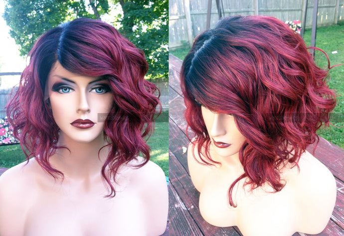Red Bob Lace Front Wig | HUMAN HAIR BLEND