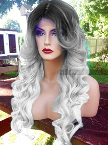 Ombre Silver LACE FRONT Wig